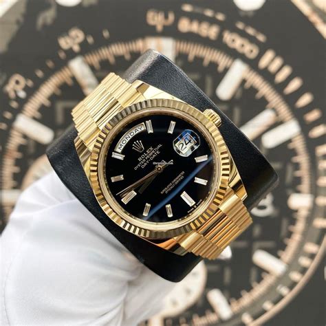 rolex day date onyx dial baguette 40mm|daytime rolex models.